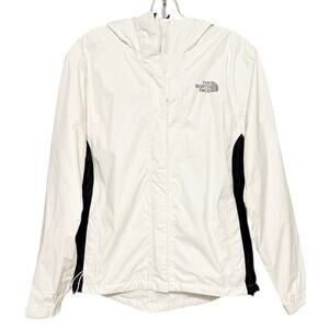 The North Face HyVent Waterproof Hooded Rain Jacket White Black Women’s S